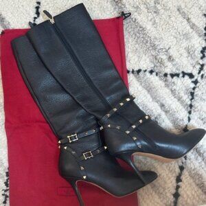 Valentino Rockstud Knee  High Boots